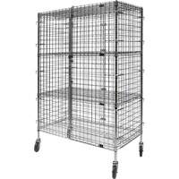 Security Cart, Chrome Plated, 48" x 69" x 24", 500 lbs. Capacity Par Equipment