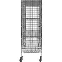 Security Cart, Chrome Plated, 48" x 69" x 24", 500 lbs. Capacity Par Equipment