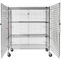 Security Cart, Chrome Plated, 60" x 69" x 24", 500 lbs. Capacity Par Equipment