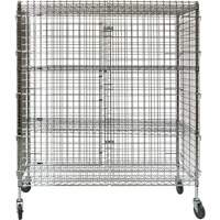 Security Cart, Chrome Plated, 60" x 69" x 24", 500 lbs. Capacity Par Equipment