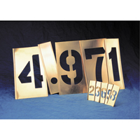 Gothic Brass Interlocking Stencils - Individual Letters & Numbers, Number, 6" Par Equipment
