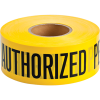 Rubans pour barricades, Anglais, 3" la x 1000' lo, 2 mils, Noir sur jaune Par Equipment