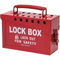 Coffret de sécurité portatif en métal, Rouge SAC639 | Par Equipment
