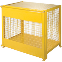 Gas Cylinder Cabinets, 6 Cylinder Capacity, 44" W x 30" D x 37" H, Yellow SAF836 | Par Equipment