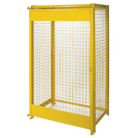 Gas Cylinder Cabinets, 10 Cylinder Capacity, 44" W x 30" D x 74" H, Yellow SAF837 | Par Equipment