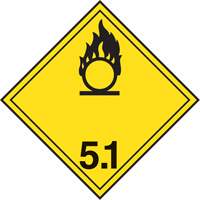 TDG Shipping Labels, Class 5.1, Oxidizing Substances, Paper Par Equipment