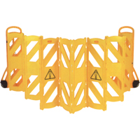 Portable Mobile Barriers, 13' L, Plastic, Yellow Par Equipment