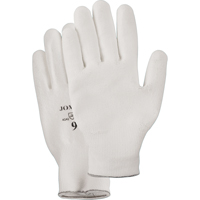 Gants enduit &agrave; paume tricot&eacute;e blanc, Taille Petit/7, Rev&ecirc;tement Polyur&eacute;thane, Enveloppe en PEHP, EN 388 niveau 2 Par Equipment