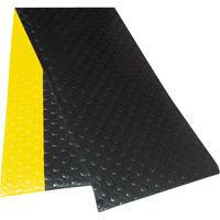 No. 417 Bubble Sof-Tred With Dyna-Shield Mats, Bubbled, 3' x 12' x 1/2", Black/Yellow, PVC Par Equipment