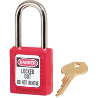 Cadenas Zenex, Cadenas de s&eacute;curit&eacute;, Cl&eacute;s diff&eacute;rentes, Thermoplastique, Largeur de 1-1/2" Par Equipment