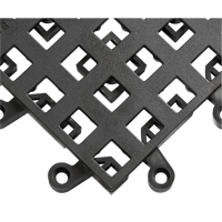 Carrelage no 560 ErgoDeck , PVC, 1-1/2' la c, 1-1/2' lo, 7/8" &eacute;paisseur, Noir Par Equipment