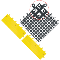 Carrelage no 560 ErgoDeck , PVC, 1-1/2' la c, 1-1/2' lo, 7/8" &eacute;paisseur, Noir Par Equipment