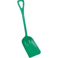 Safety Shovels - Hygienic Shovels (One-Piece), 10" x 14" Blade, 38" Length, Plastic, Green SAL459 | Par Equipment