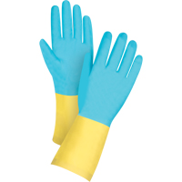 Premium Dipped Chemical-Resistant Gloves, Size Large/9, 12" L, Neoprene/Rubber Latex, Flock-Lined Inner Lining, 20-mil SAM652 | Par Equipment