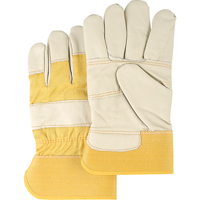 Furniture Leather Gloves, Large, Grain Cowhide Palm, Cotton Inner Lining Par Equipment