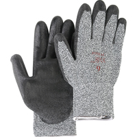 Gants de tricot poivre & sel avec rev&ecirc;tement de paume noir, Taille Petit/7, Rev&ecirc;tement Polyur&eacute;thane, Enveloppe en PEHP, ANSI/ISEA 105 niveau 2 Par Equipment