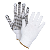 Gants tricot&eacute;s &agrave; pois, Poly/coton, Un c&ocirc;t&eacute;, Calibre 7, Grand Par Equipment