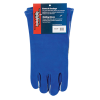 Gants de soudage &agrave; pouce & paume doubles, Cuir de vache refendu, Taille Grand Par Equipment