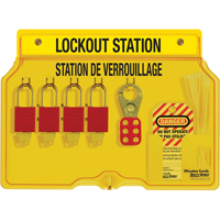 Lockout Station, Aluminum Padlocks, 4 Padlock Capacity, Padlocks Included Par Equipment