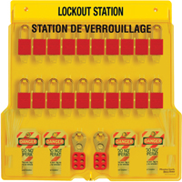 Lockout Station, Thermoplastic Padlocks, 20 Padlock Capacity, Padlocks Included Par Equipment