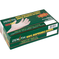 Gants jetables, Petit, Vinyle, 4 mils, Sans poudre, Blanc Par Equipment