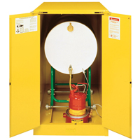 Sure-Grip<sup>®</sup> EX Horizontal Drum Storage Cabinets, 55 US gal. Cap., Yellow SAQ051 | Par Equipment
