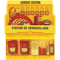 Deluxe Lockout Stations, Thermoplastic Padlocks, 32 Padlock Capacity, Padlocks Included Par Equipment