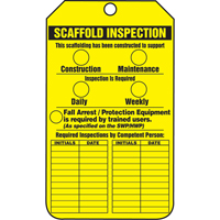 &eacute;tiquettes de s&eacute;curit&eacute; d'inspection et de contr&ocirc;le de l'&eacute;tat de l'&eacute;quipement, Papier cartonn&eacute;, 3-1/8" la x 5-7/8" h, Anglais Par Equipment