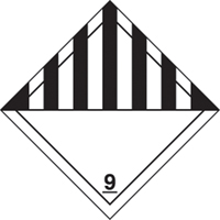 TDG Shipping Labels, Class 9, Miscellaneous Dangerous Goods, Vinyl Par Equipment