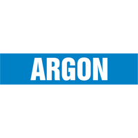 "Argon" Pipe Marker, Self-Adhesive, 4" H x 24" W, White on Blue Par Equipment