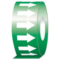 &eacute;tiquette de tuyauterie, 108', Blanc/vert Par Equipment