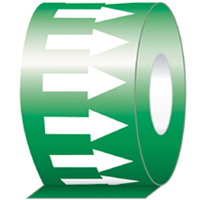 Rubans de fl&eacute;ches de direction de l'&eacute;coulement, 108', Blanc/vert Par Equipment