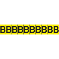 Individual Adhesive Letter Markers, E, 1" H, Black on Yellow SC747 | Par Equipment