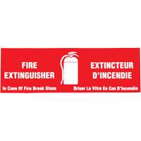 "Fire Extinguisher / Extincteur d'incendie" Label, 2" x 6", Vinyl, Bilingual with Pictogram SD036 | Par Equipment