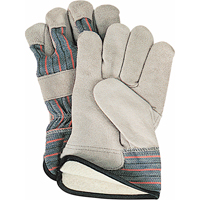 Winter-Lined Fitters Gloves, Large, Split Cowhide Palm, Cotton Fleece Inner Lining SD613 | Par Equipment