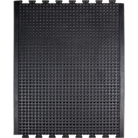 Tapis antifatigue en d&ocirc;me, &agrave; bulles, 3' x 4' x 1/2", Noir, Caoutchouc Par Equipment