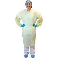 Isolation Gowns with Ties, X-Large, Yellow, Polypropylene Par Equipment