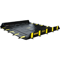 Rigid-Lock QuickBerm&reg;, 745 US gal. Capacity, 10' W x 10' L x 12" H, Stake Wall Par Equipment