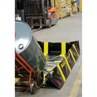 QuickBerm&reg; Containment Berm with Inside Wall Supports, 235 US gal. Capacity, 4' W x 8' L x 12" H, Snap-Up Bracket Par Equipment