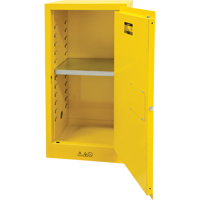 Flammable Storage Cabinet, 16 gal., 1 Door, 23" W x 44" H x 18" D Par Equipment