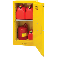 Flammable Storage Cabinet, 16 gal., 1 Door, 23" W x 44" H x 18" D Par Equipment