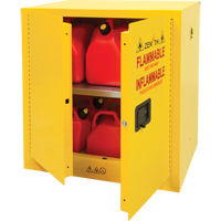 Flammable Storage Cabinet, 22 gal., 2 Door, 35" W x 35" H x 22" D Par Equipment