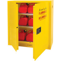 Flammable Storage Cabinet, 24 gal., 2 Door, 43" W x 44" H x 12" D Par Equipment