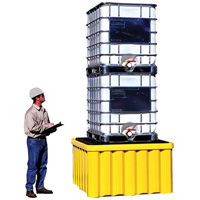 Ultra-IBC Spill Pallet&reg; with Drain, 400 US gal. Spill Capacity, 58.75" x 58.75" x 33" Par Equipment