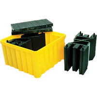 Ultra-IBC Spill Pallet&reg; with Drain, 400 US gal. Spill Capacity, 58.75" x 58.75" x 33" Par Equipment