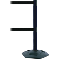 Dual Line Heavy Duty Post, Plastic, 38" H, Black Tape, 7.5' Tape Length Par Equipment