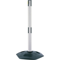 Dual Line Heavy Duty Receiver Post, 38" High, White Par Equipment