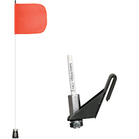 Tiges de s&eacute;curit&eacute; pour travaux l&eacute;gers Safety Whip, Fixation Fen&ecirc;tre, Hauteur 5', Orange Par Equipment