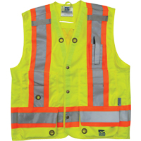 Veste de s&eacute;curit&eacute; pour arpenteur, Jaune lime haute visibilit&eacute;, Petit, Polyester Par Equipment