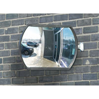 Roundtangular Convex Mirror with Telescopic Arm, 12" H x 18" W, Indoor/Outdoor SDP528 | Par Equipment